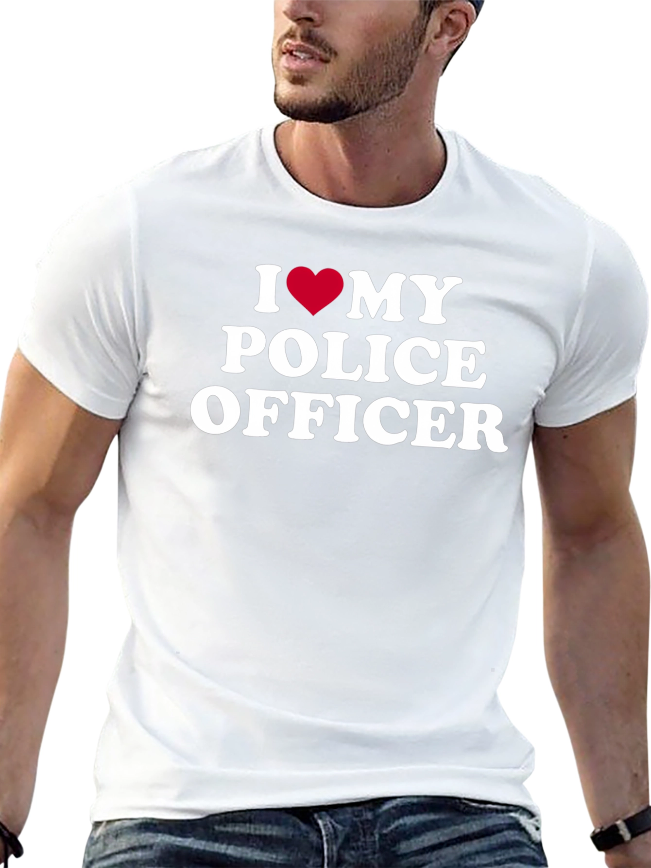 I Heart My Police Officer Graphic T-Shirt