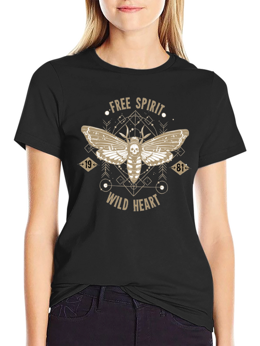 Free Spirit Moth Graphic Tee