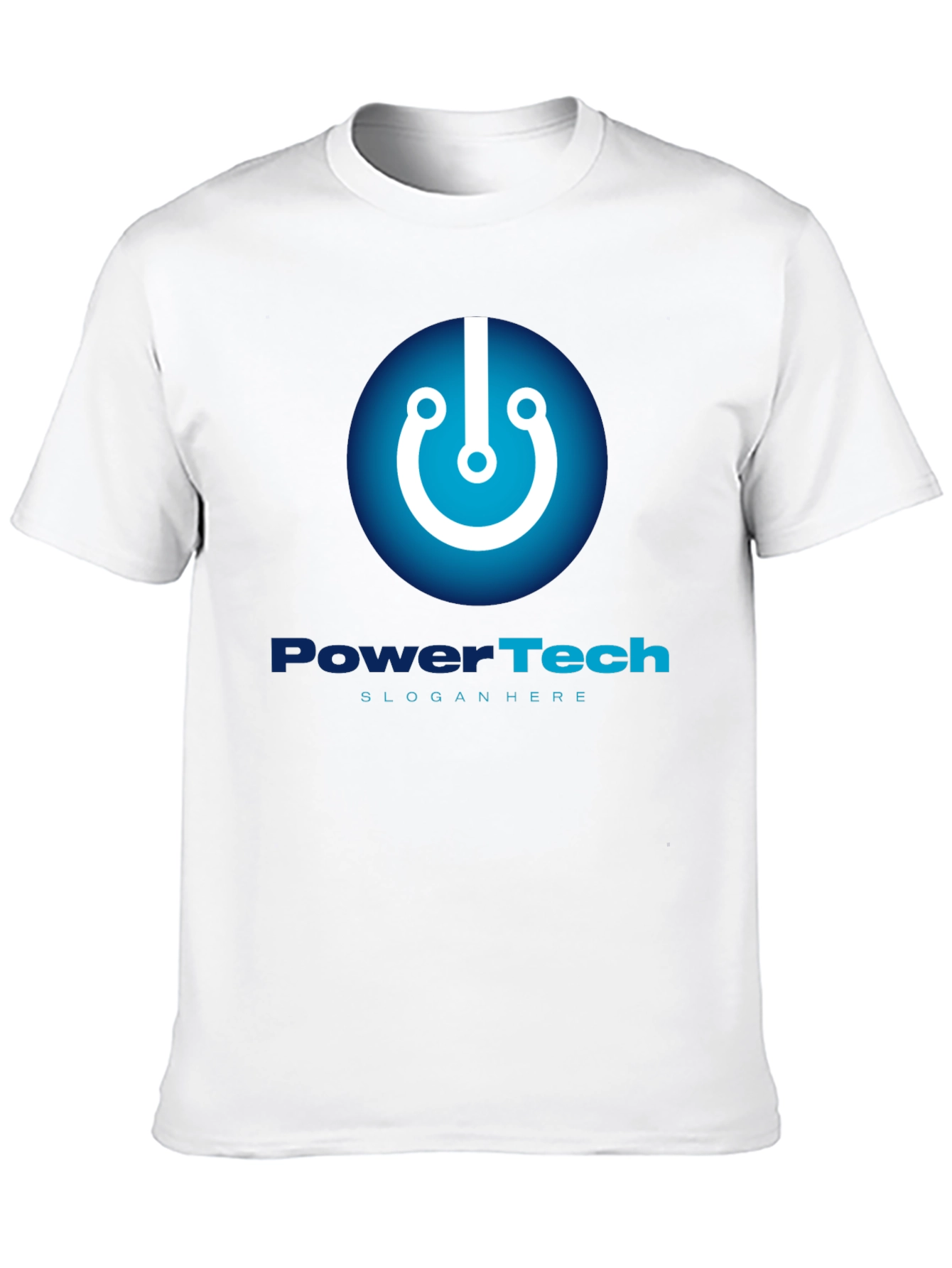 PowerTech Black T-Shirt - Modern Tech Design