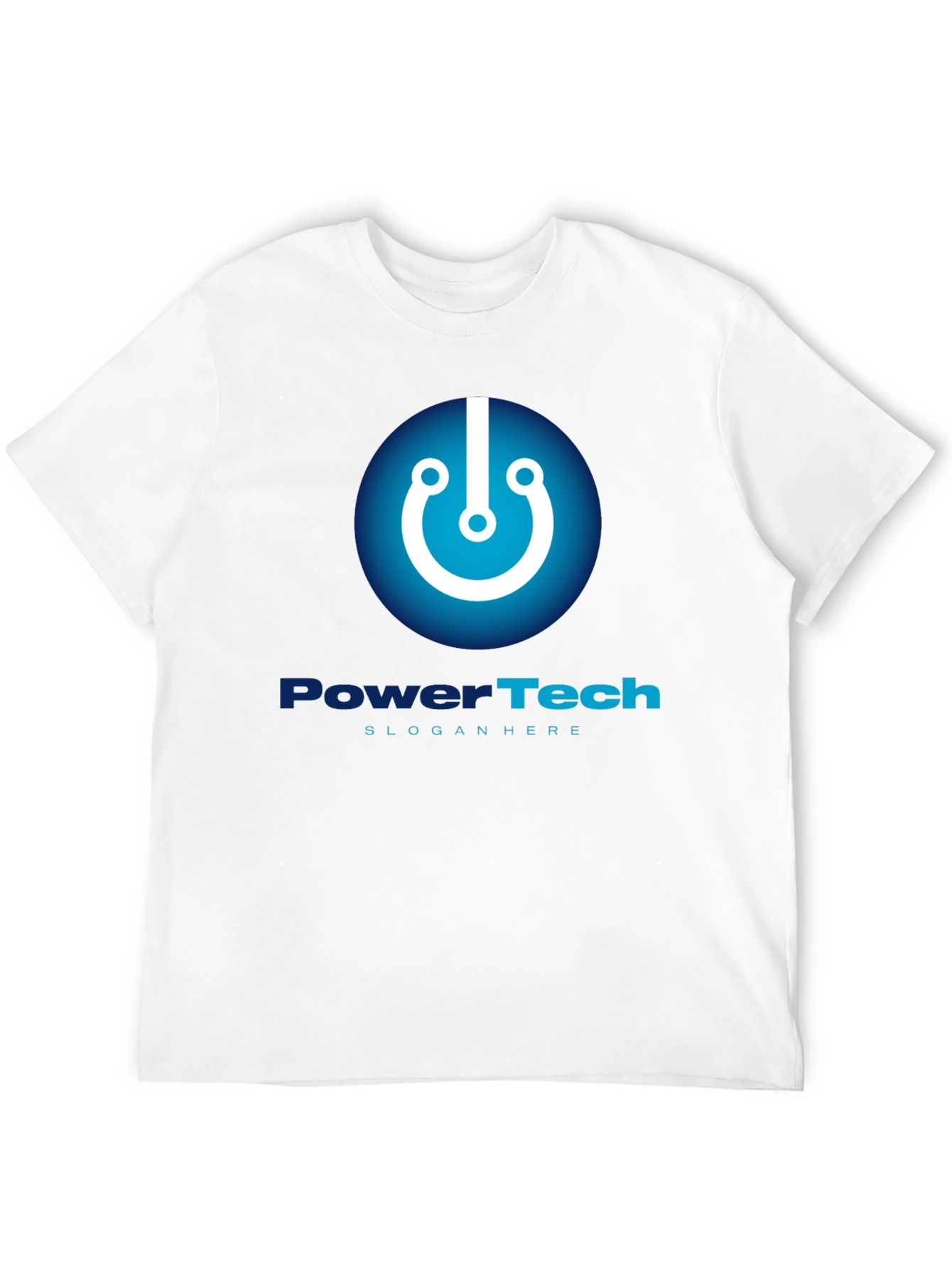PowerTech Black T-Shirt - Modern Tech Design
