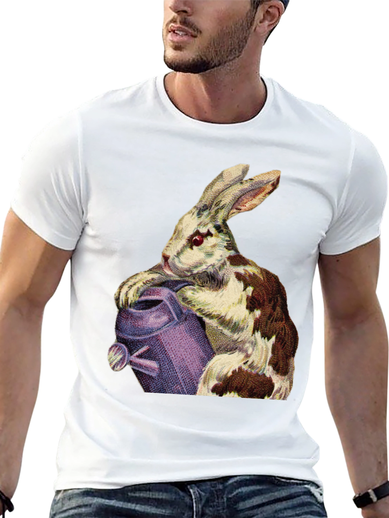 Rabbit & Watering Can Graphic Tee