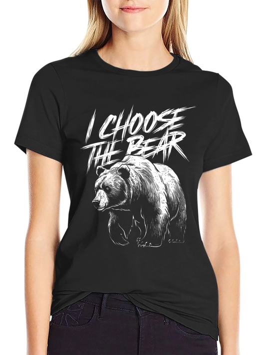I Choose The Bear Black Graphic Tee