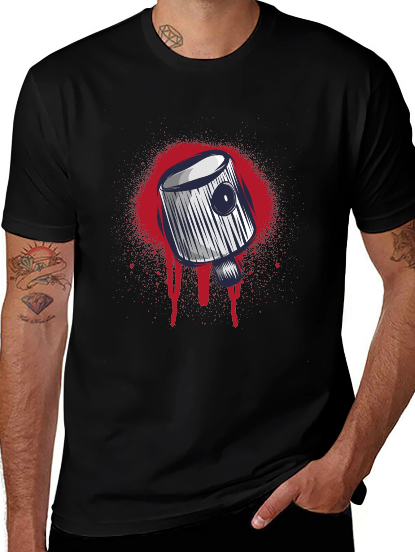 Spray Paint Nozzle Graphic Tee - Urban Style