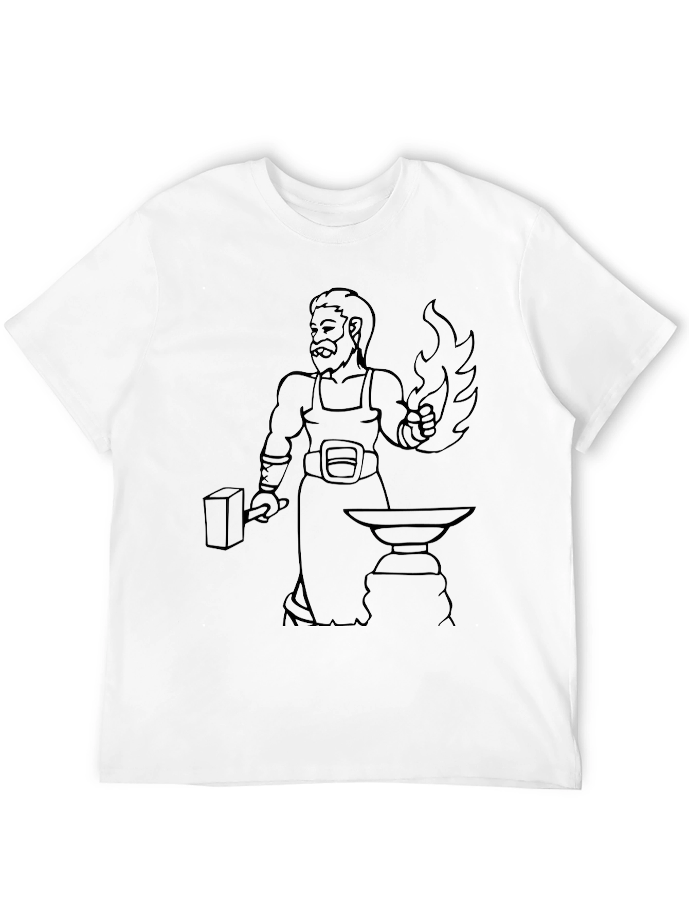 Blacksmith Graphic Tee - Black Cotton T-Shirt