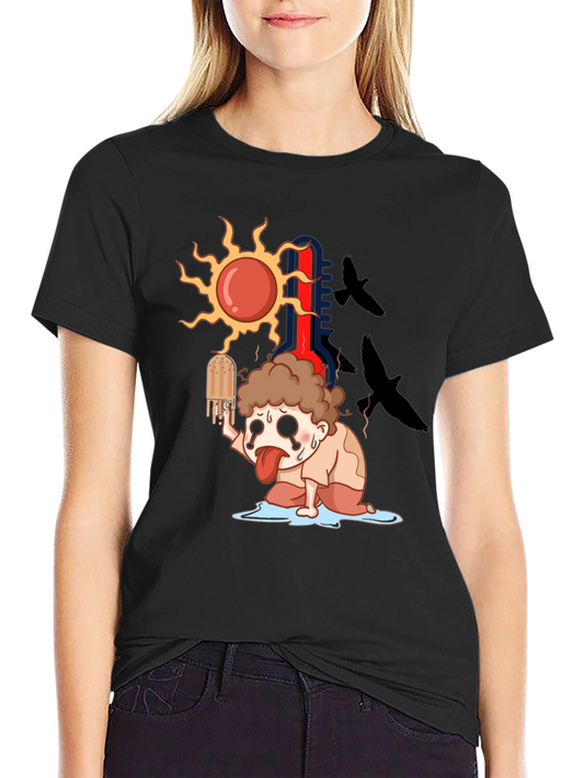 Cartoon Graphic Tee - Summer Heat T-Shirt