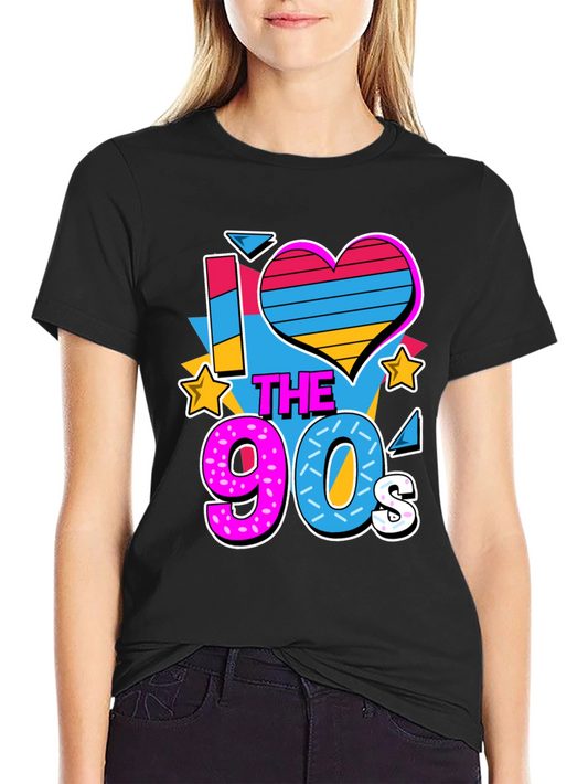 I Love the 90s Graphic T-Shirt Retro Nostalgia