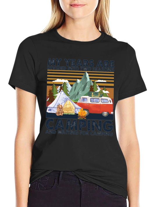 Camping Seasons T-Shirt - Adventure Awaits!