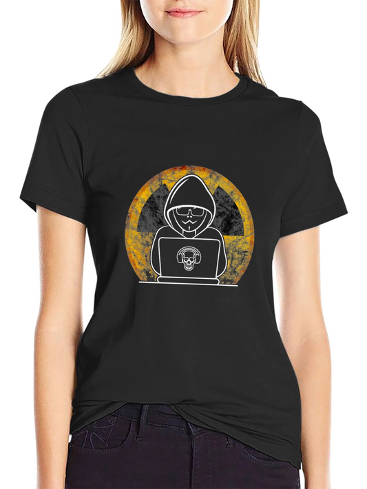 Hacker Graphic T-Shirt - Radioactive Symbol