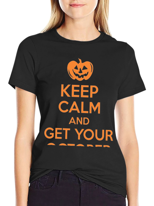 Keep Calm & Get Your October Pumpkin T-Shirt