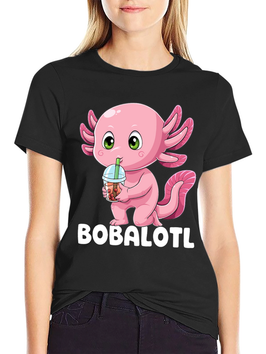 Bobalotl T-Shirt - Axolotl Bubble Tea Lover Tee