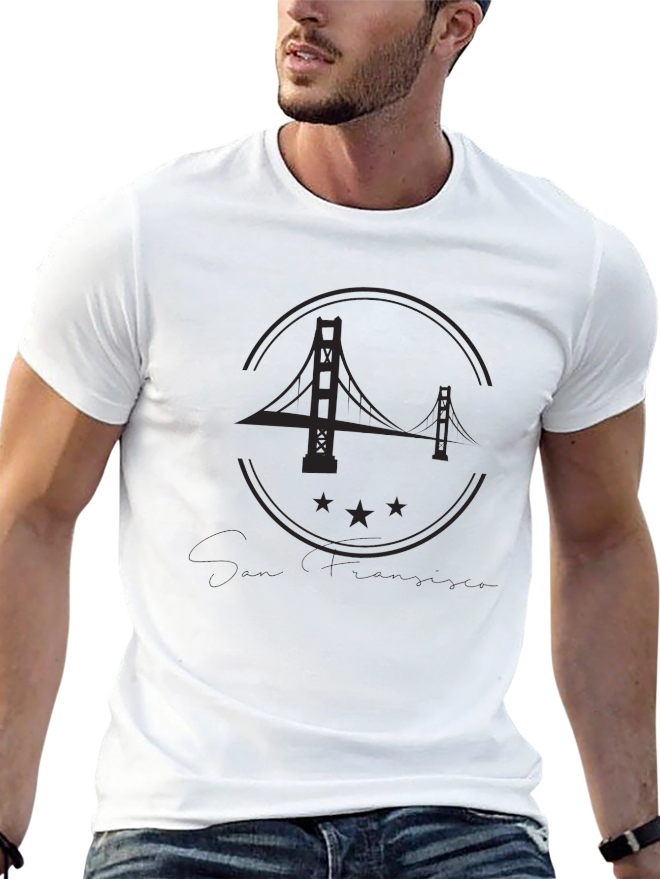 Golden Gate Bridge Black T-Shirt