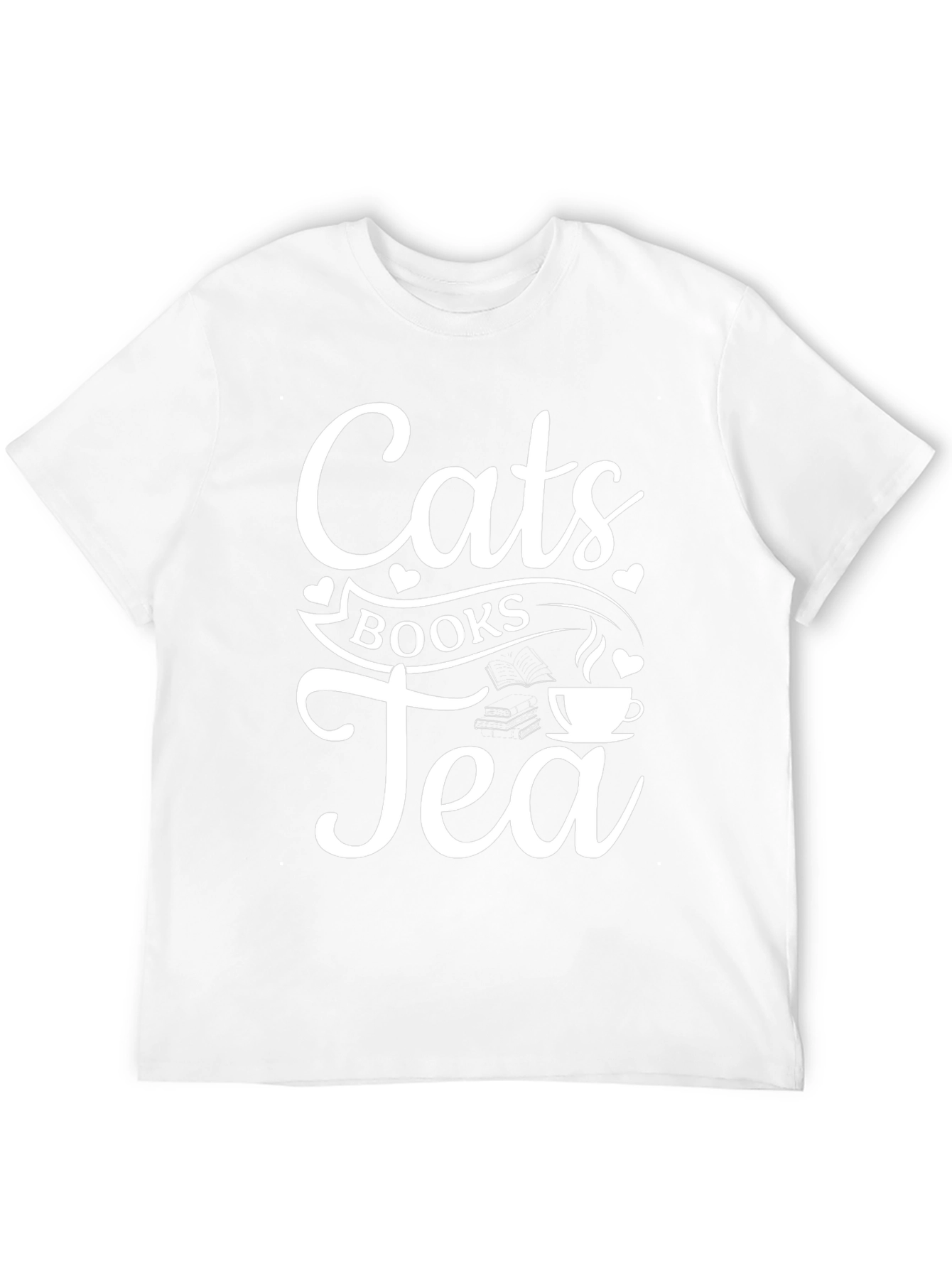 Cats Books Tea T-Shirt - Cozy & Cute