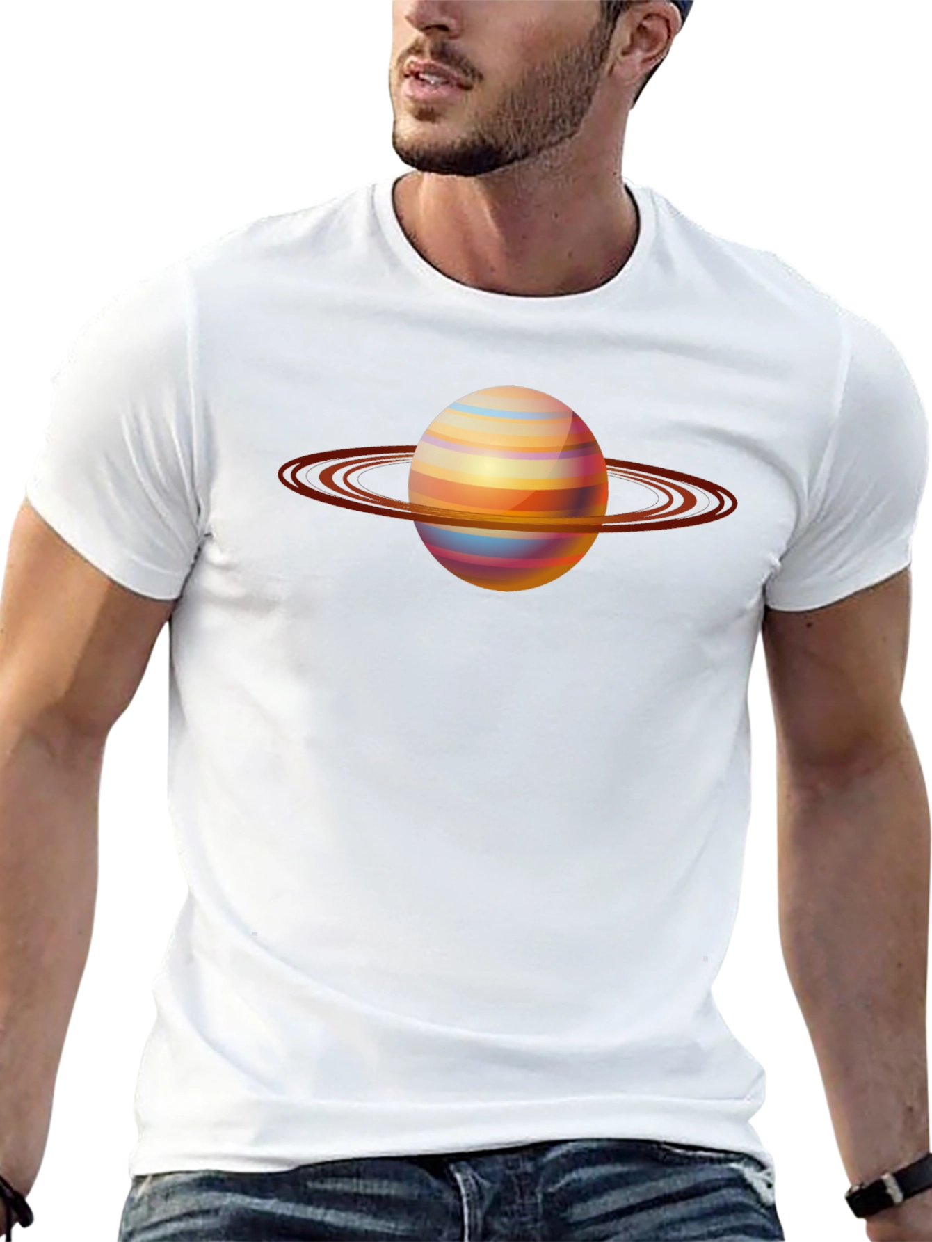 Saturn Graphic T-Shirt - Space Design Tee
