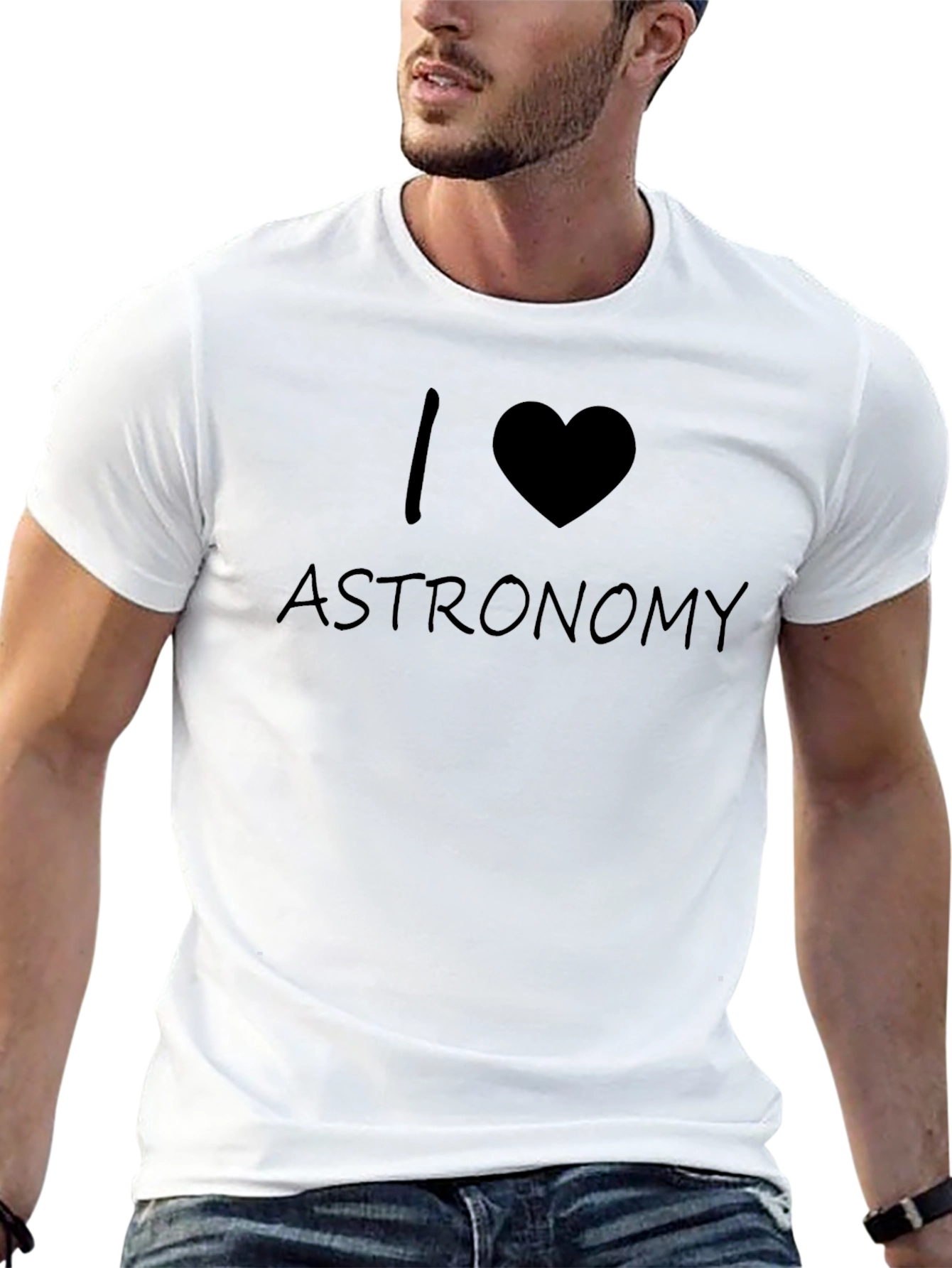 I Love Astronomy Black T-Shirt