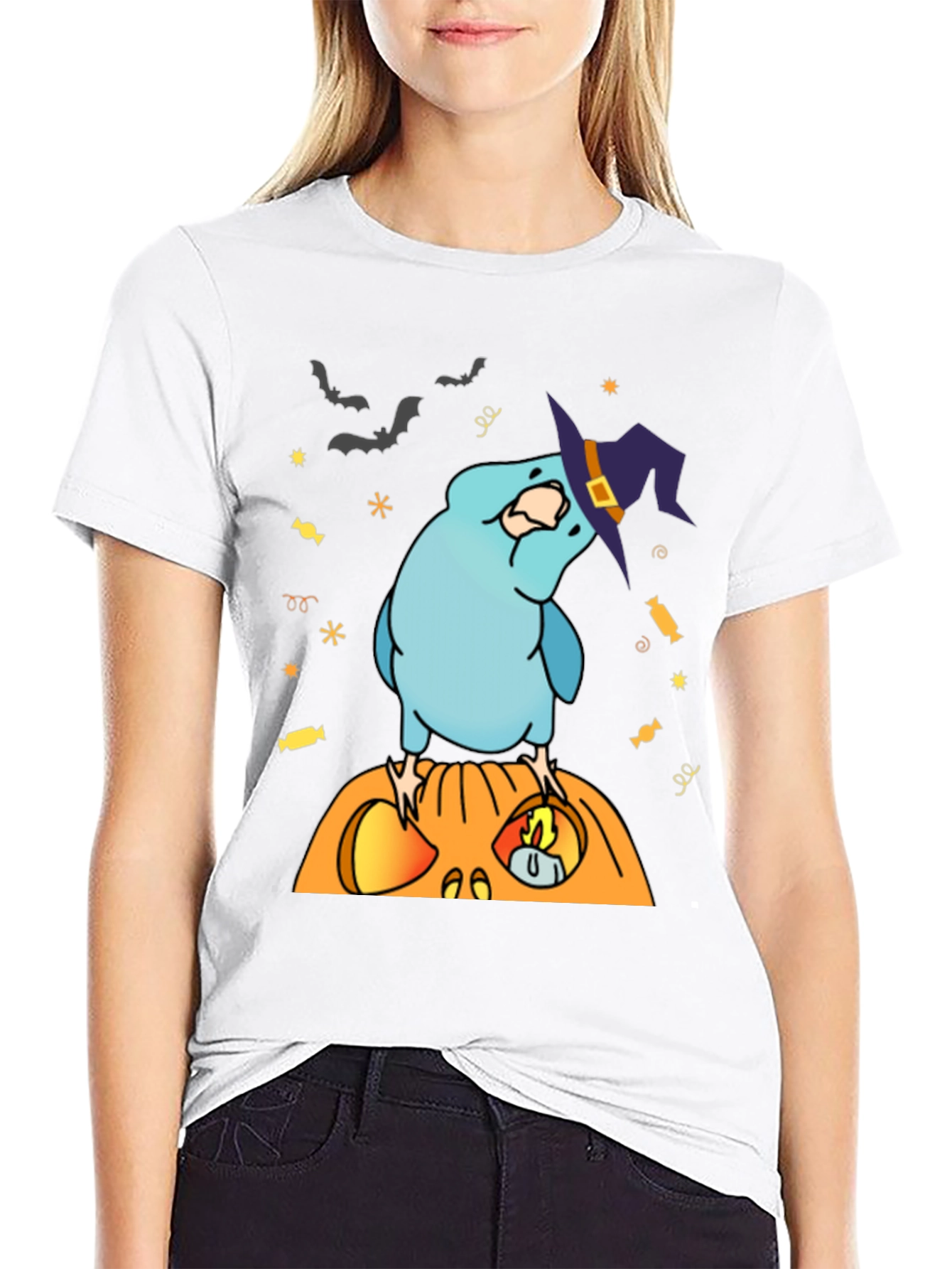 Halloween Bird Pumpkin T-Shirt