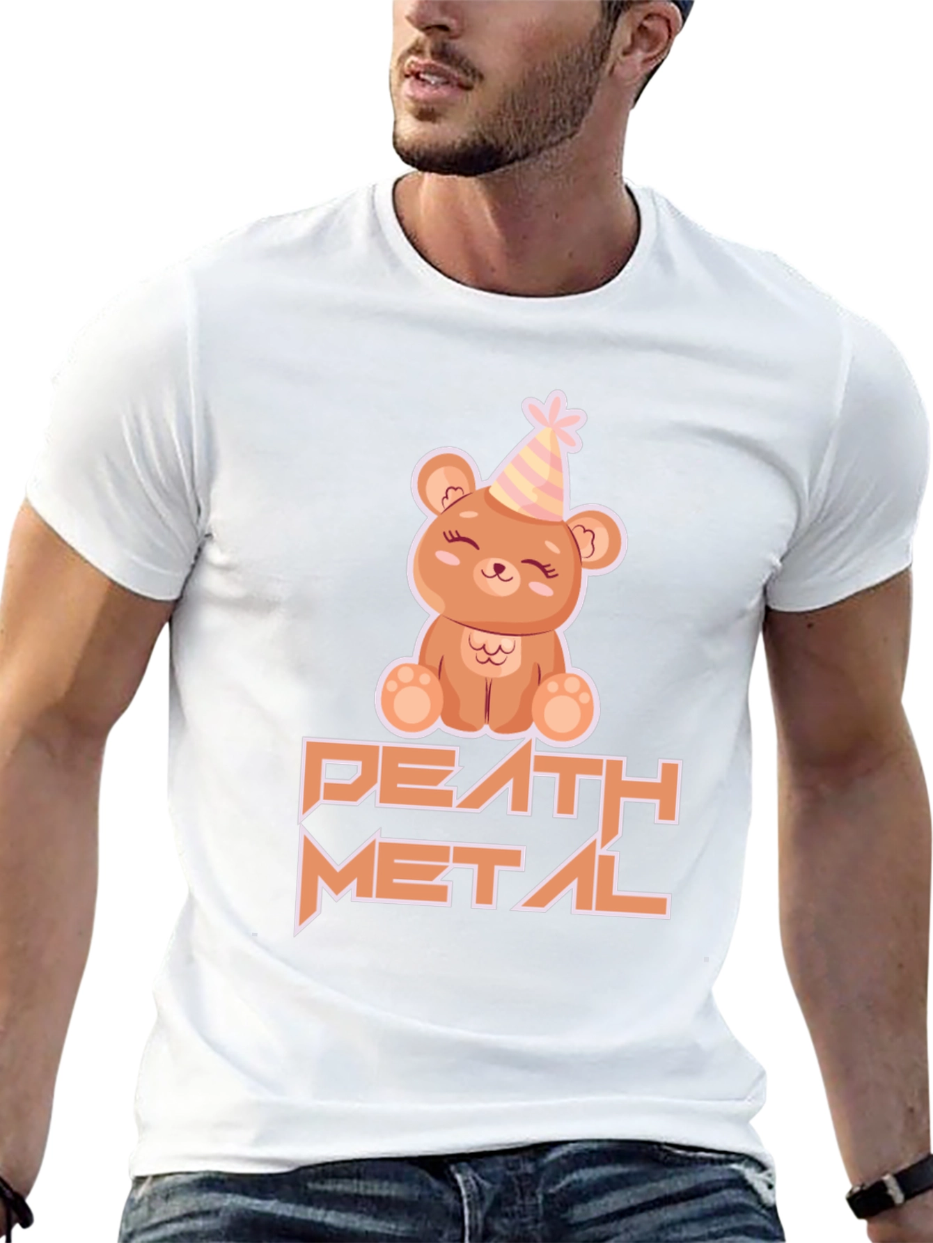 Death Metal Teddy Bear Black T-Shirt