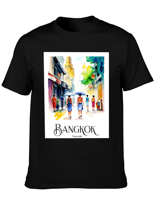 Bangkok Thailand Watercolor Art T-Shirt