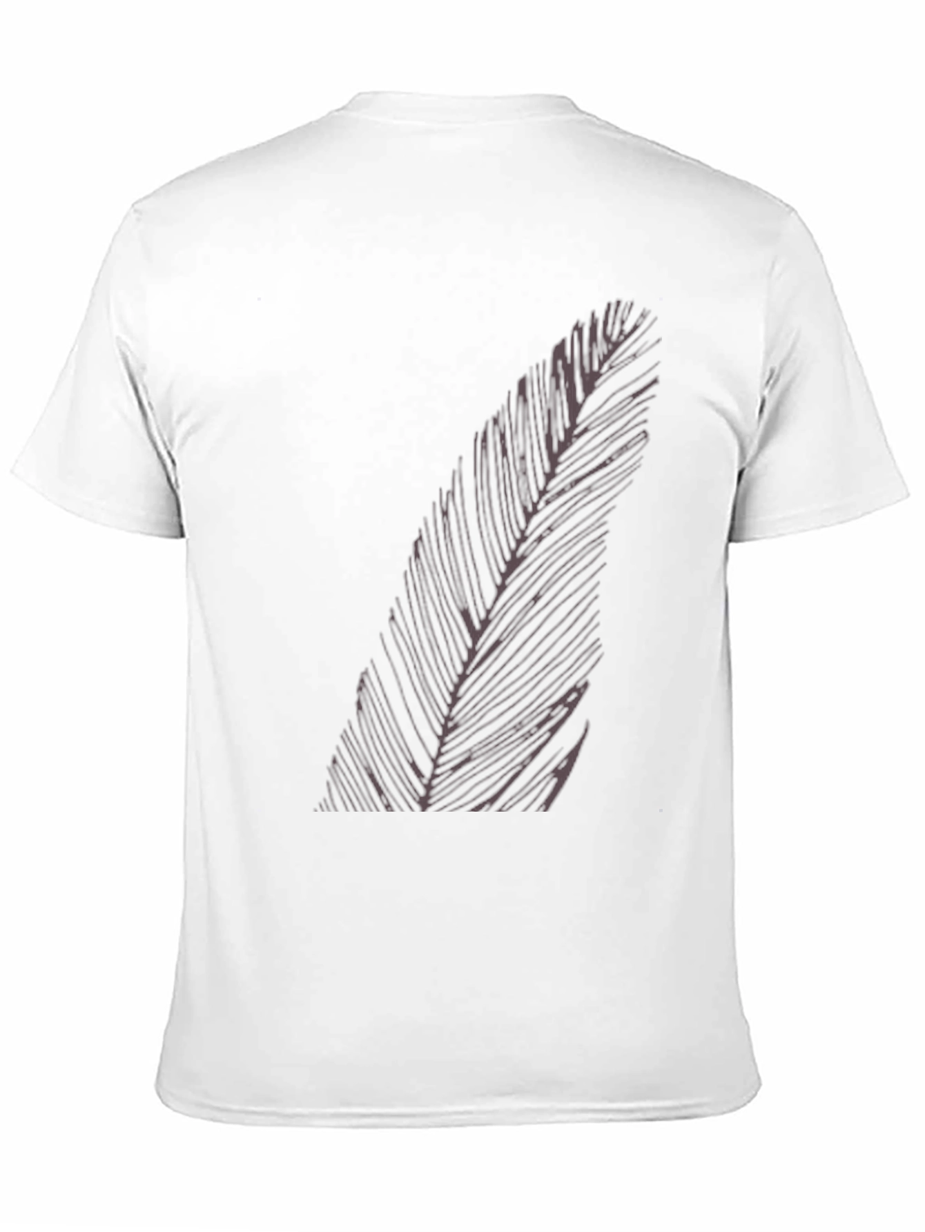 Mens Black Feather Graphic T-Shirt