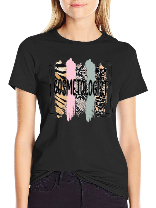 Cosmetologist Animal Print T-Shirt