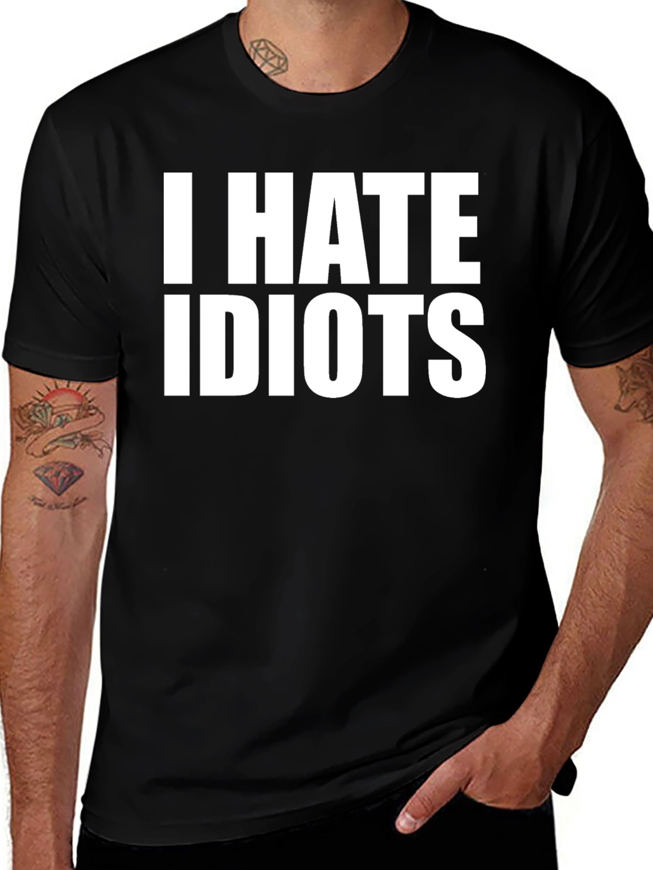 I Hate Idiots T-Shirt Funny Sarcastic Tee