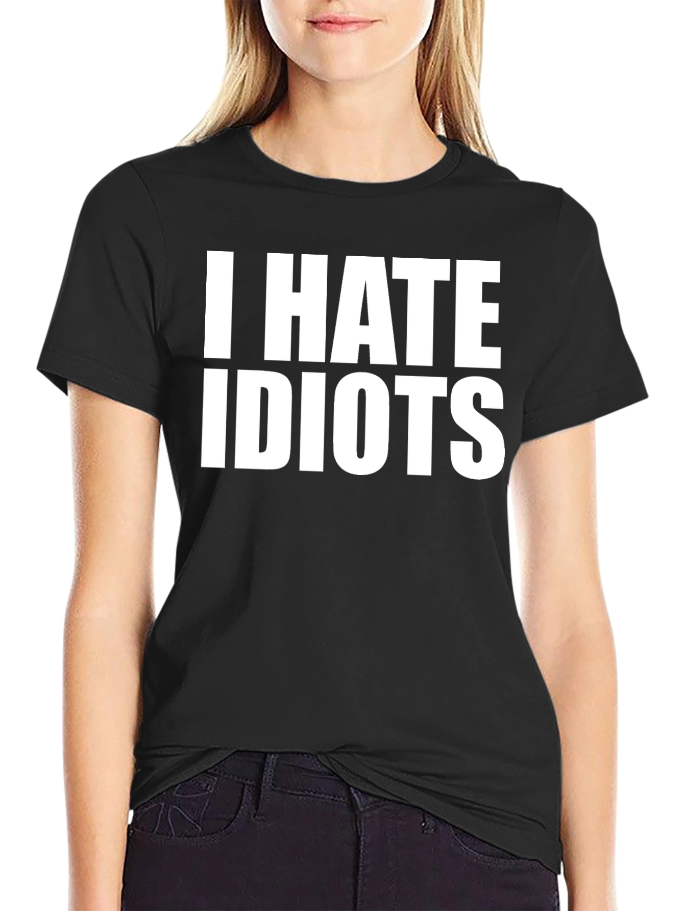 I Hate Idiots T-Shirt Funny Sarcastic Tee