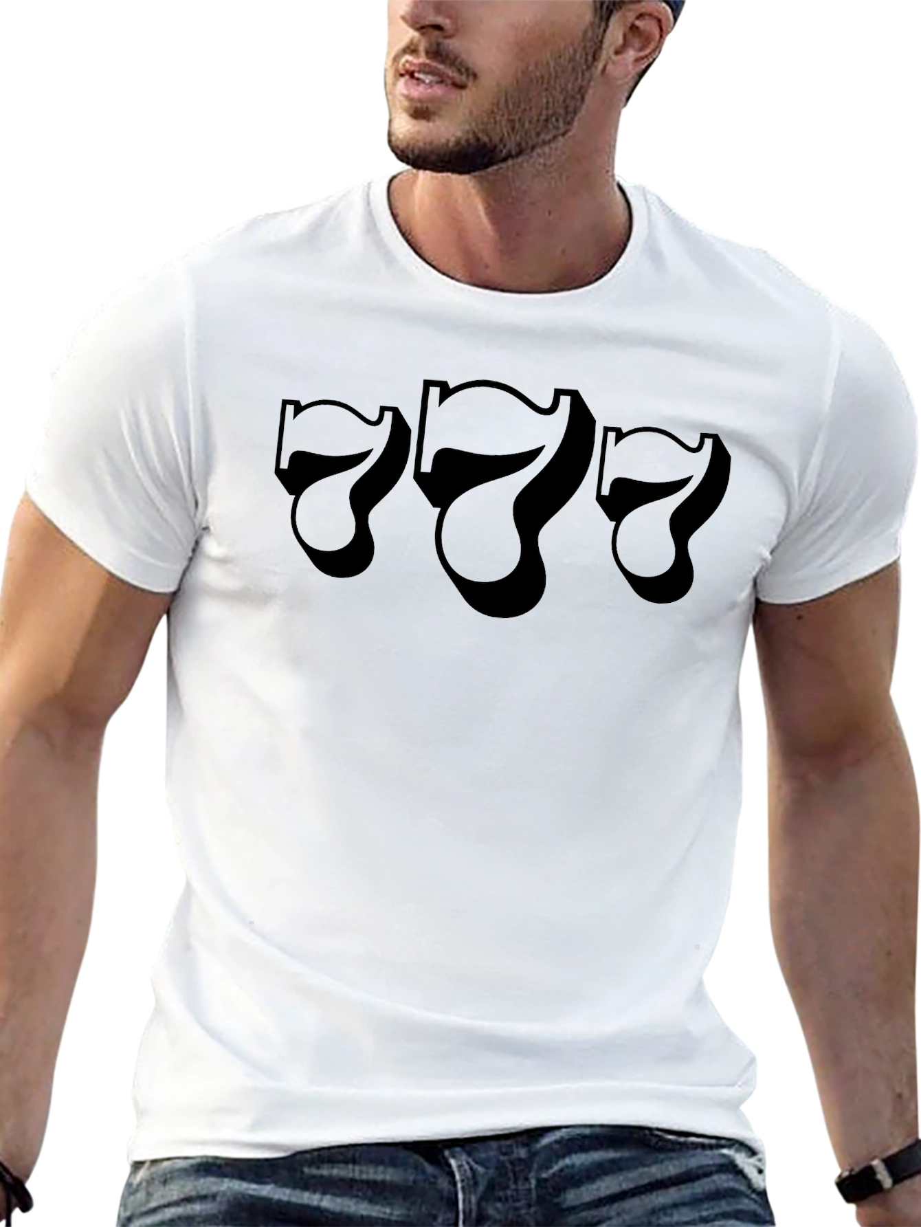 Lucky 777 Black Graphic Tee