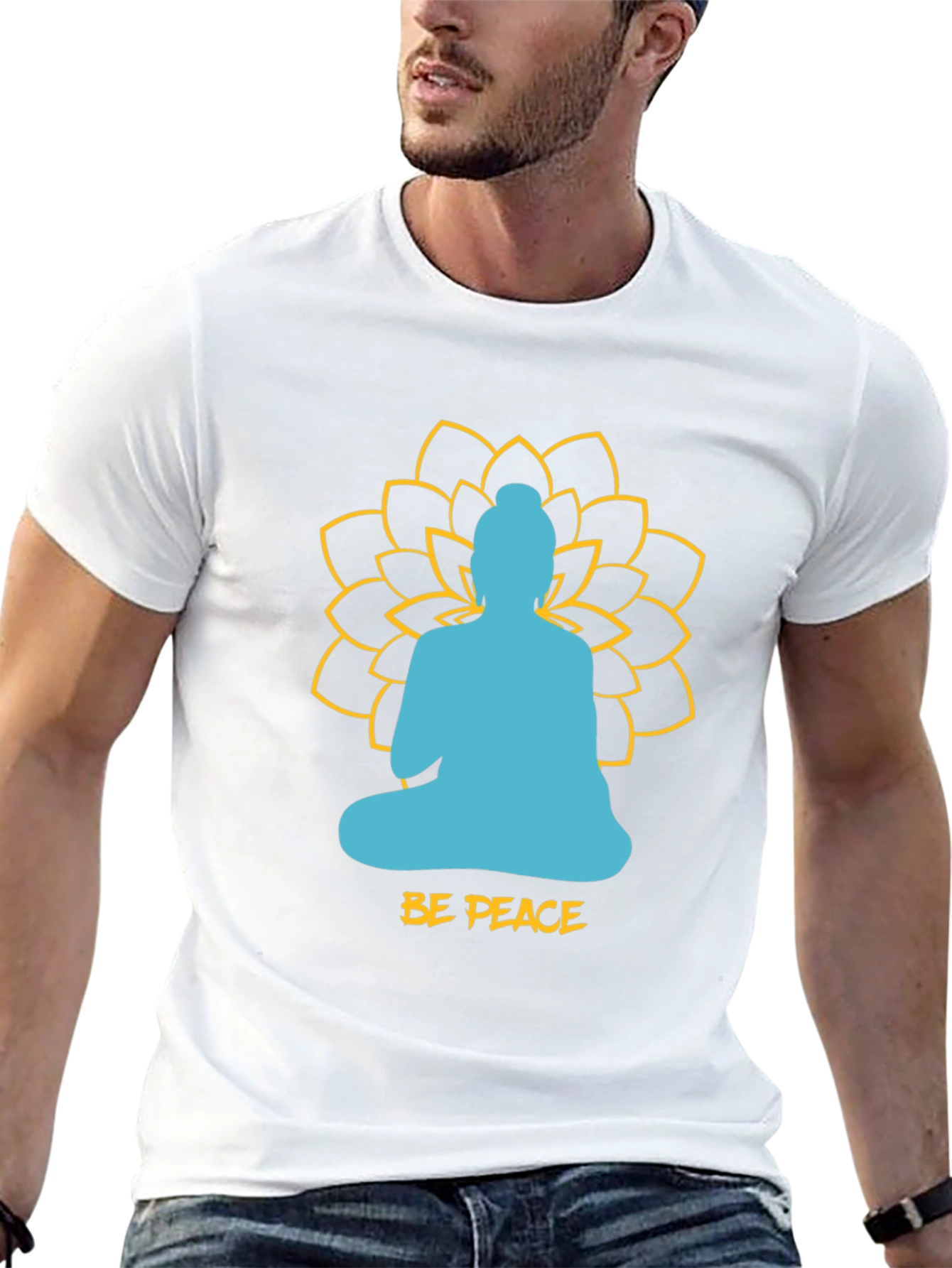Be Peace Buddha Graphic Tee - Relaxed Fit