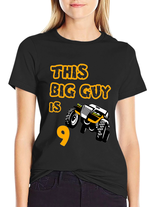 Boys 9th Birthday Monster Truck T-Shirt