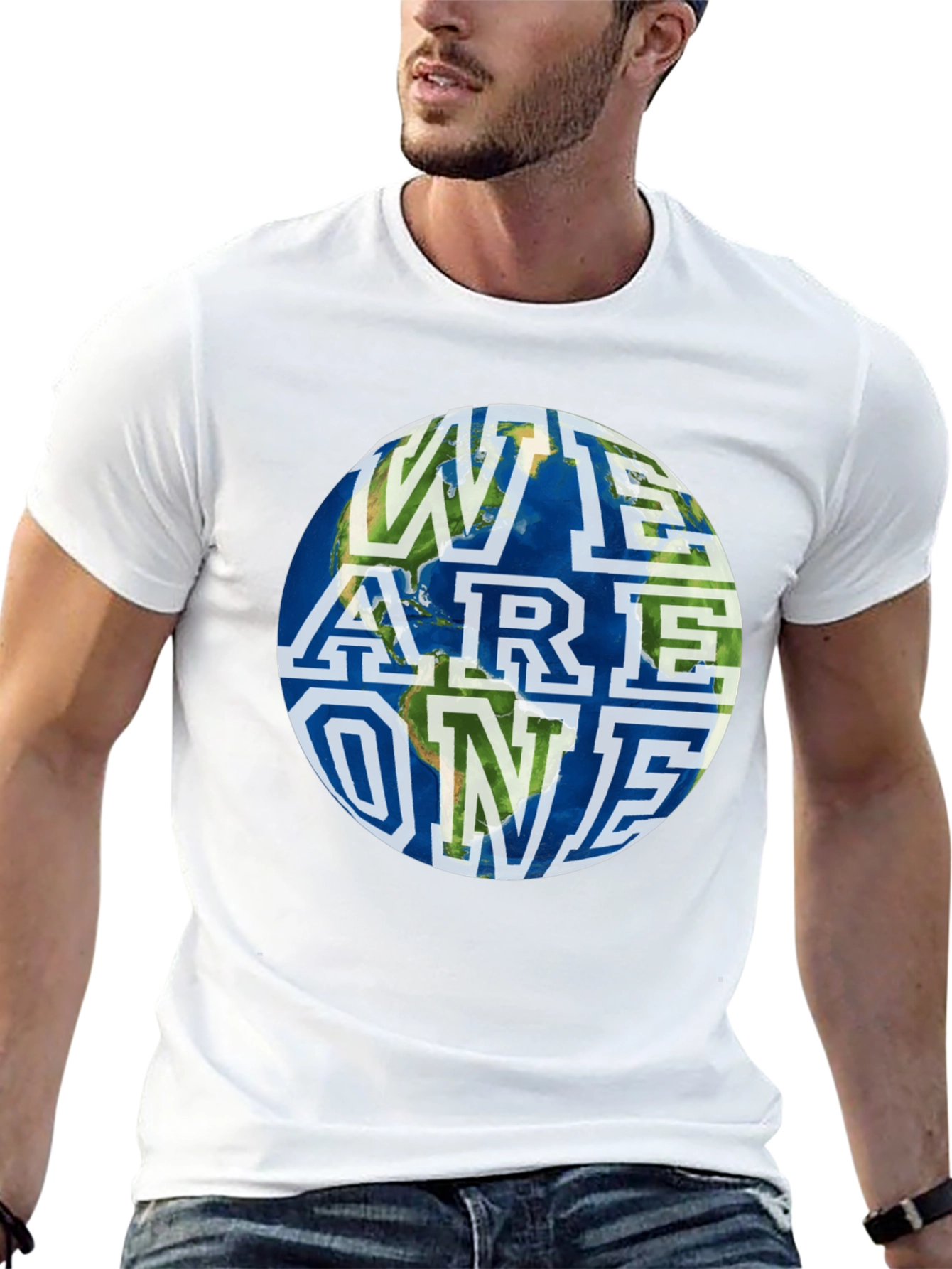 Unity Earth Graphic Tee - Black Cotton Blend
