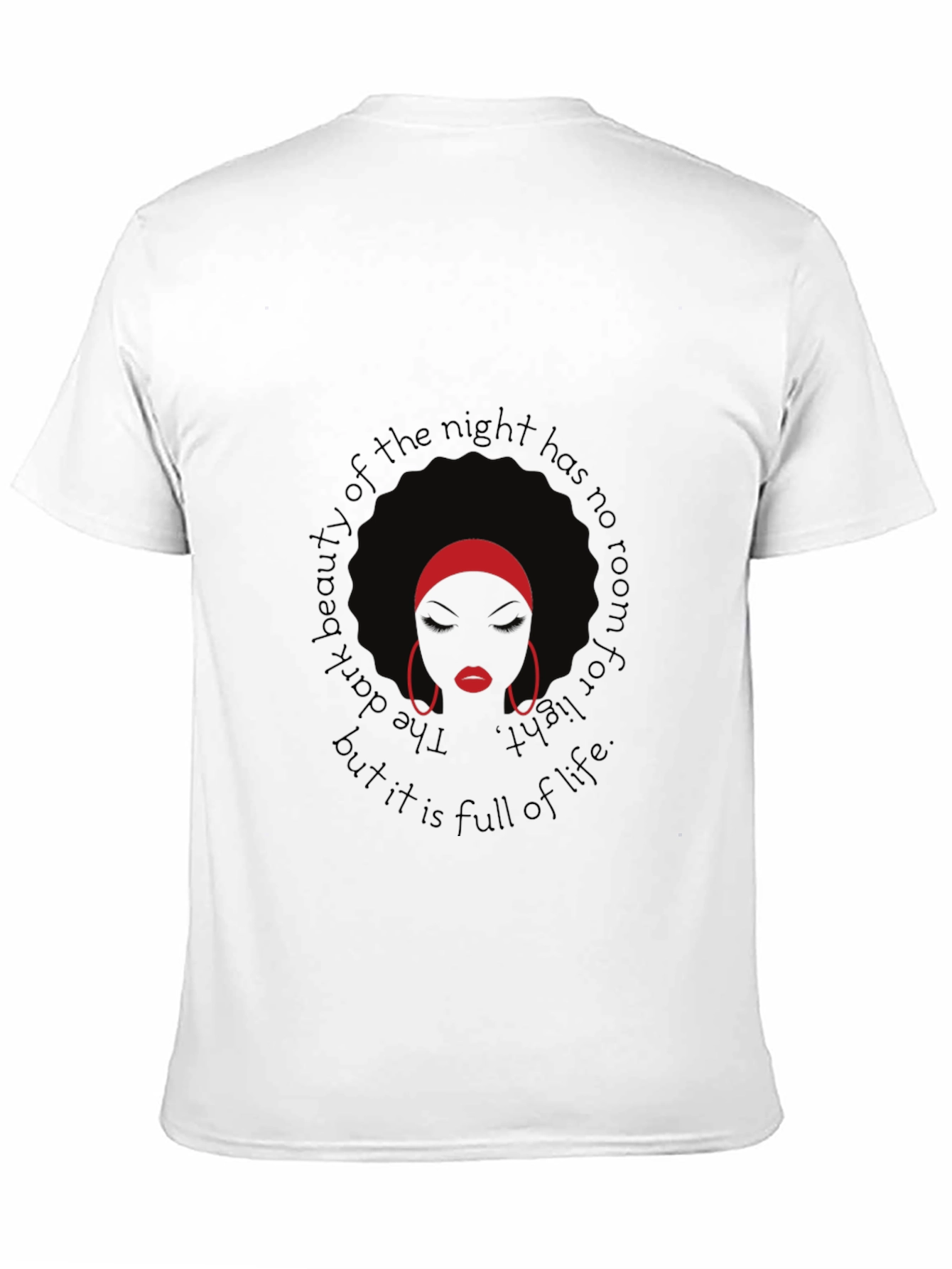 Afro Woman Graphic Tee - Dark Beauty T-Shirt
