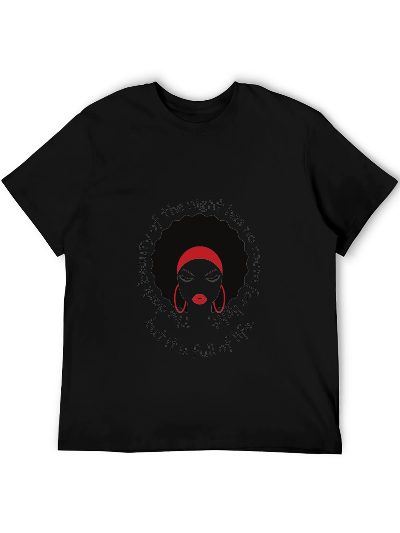 Afro Woman Graphic Tee - Dark Beauty T-Shirt