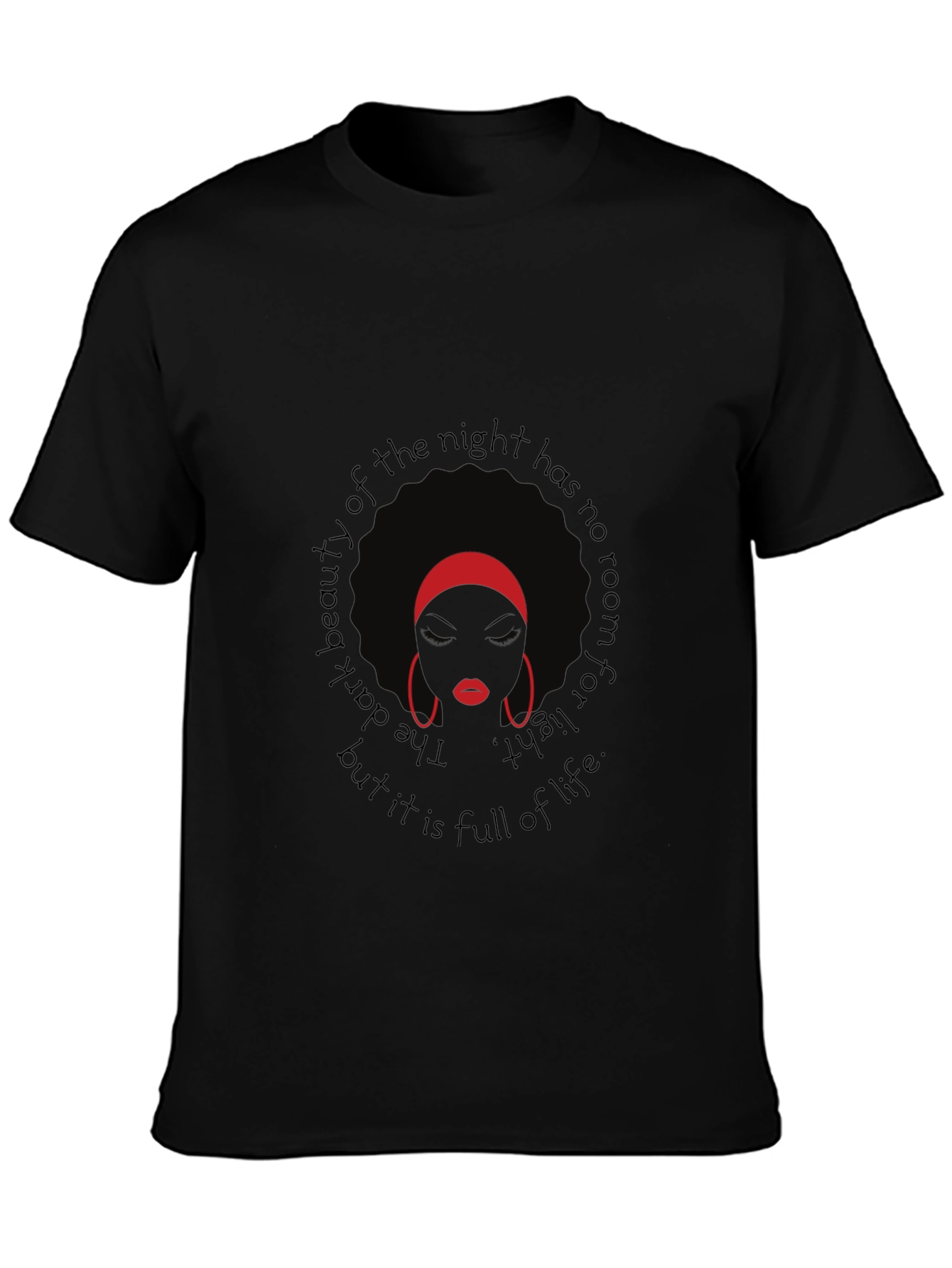 Afro Woman Graphic Tee - Dark Beauty T-Shirt