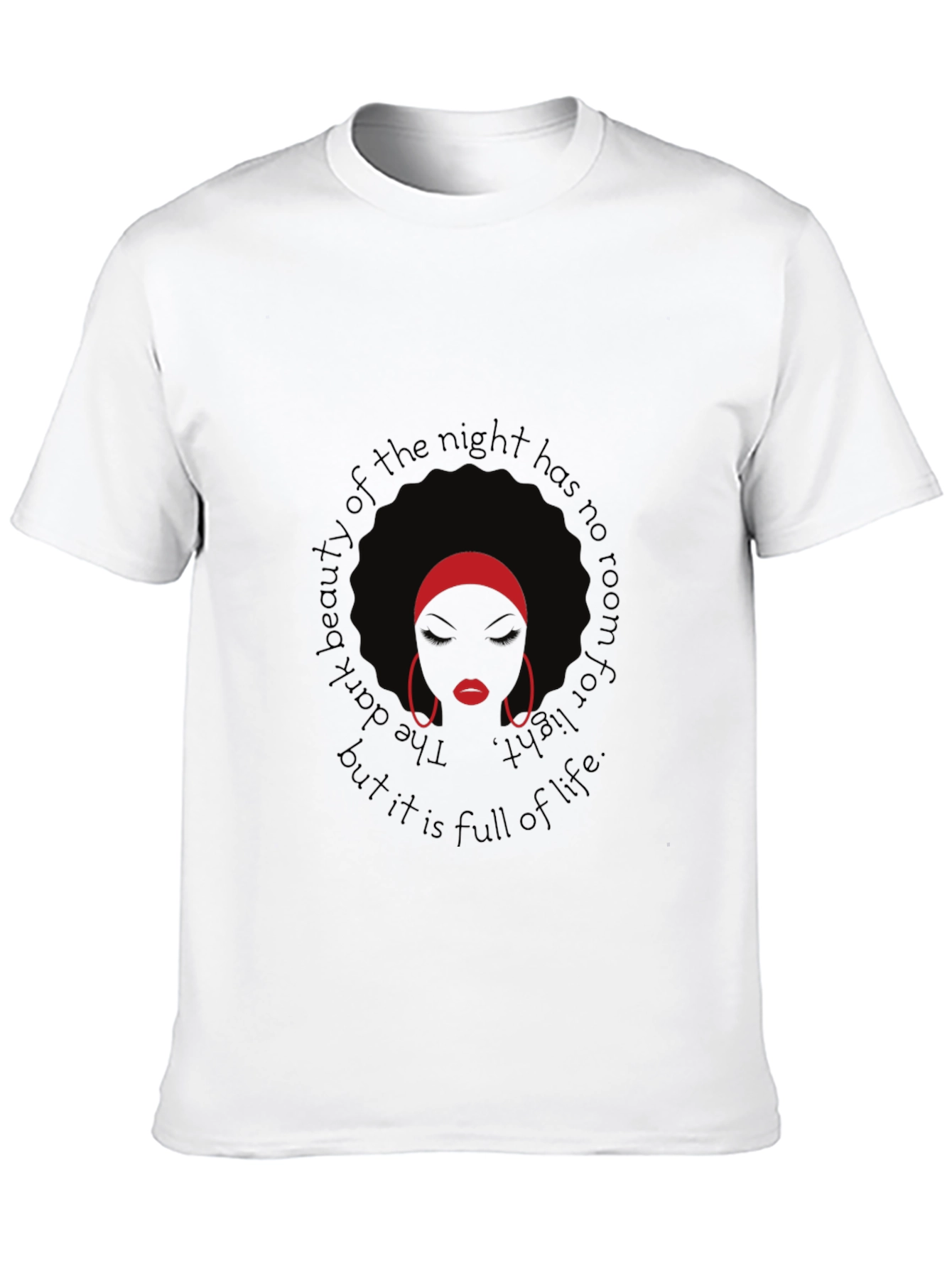 Afro Woman Graphic Tee - Dark Beauty T-Shirt