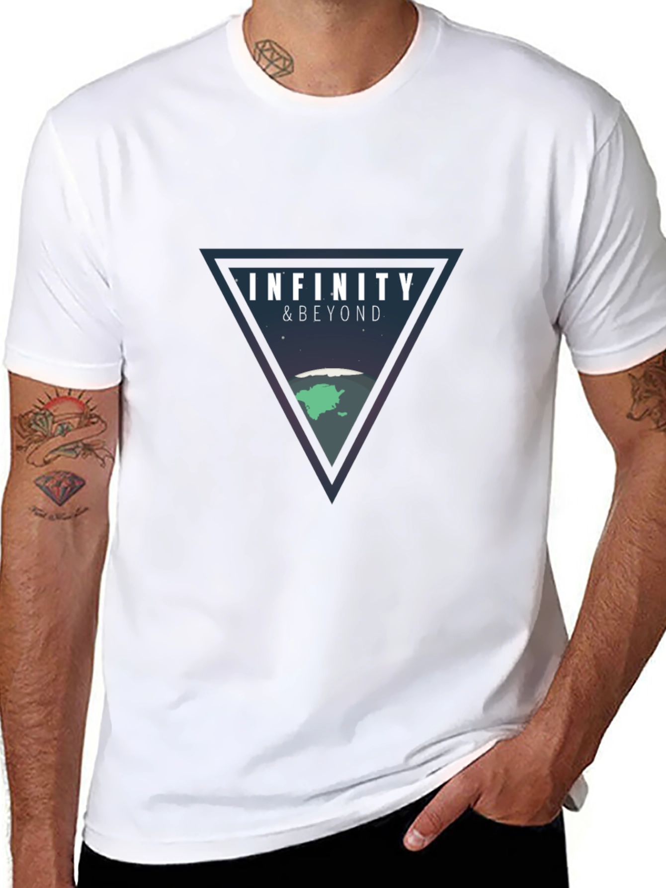 Infinity & Beyond Graphic Tee - Black Cotton Blend