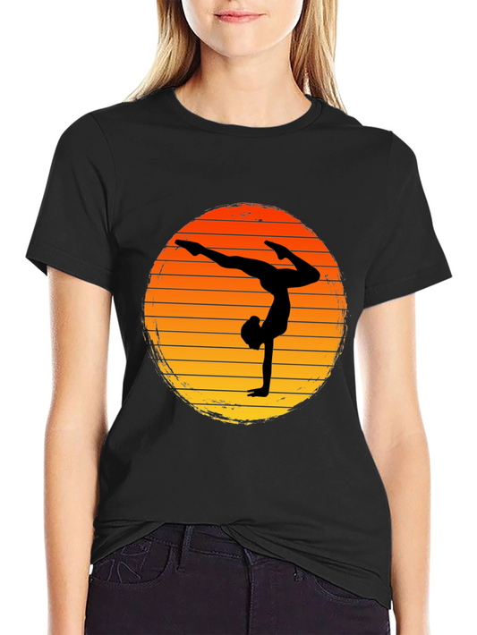 Gymnast Sunset Graphic T-Shirt