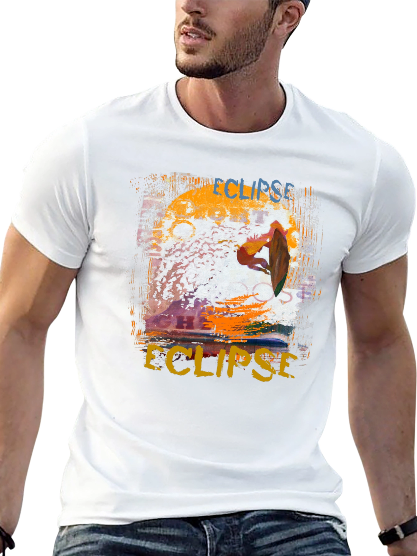 Eclipse Surfing Graphic T-Shirt