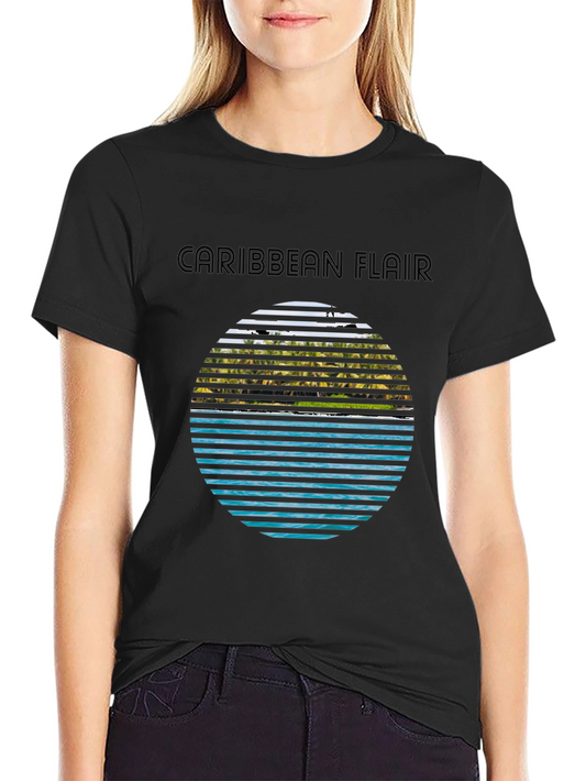 Caribbean Flair Graphic Tee - Tropical Island Vibe