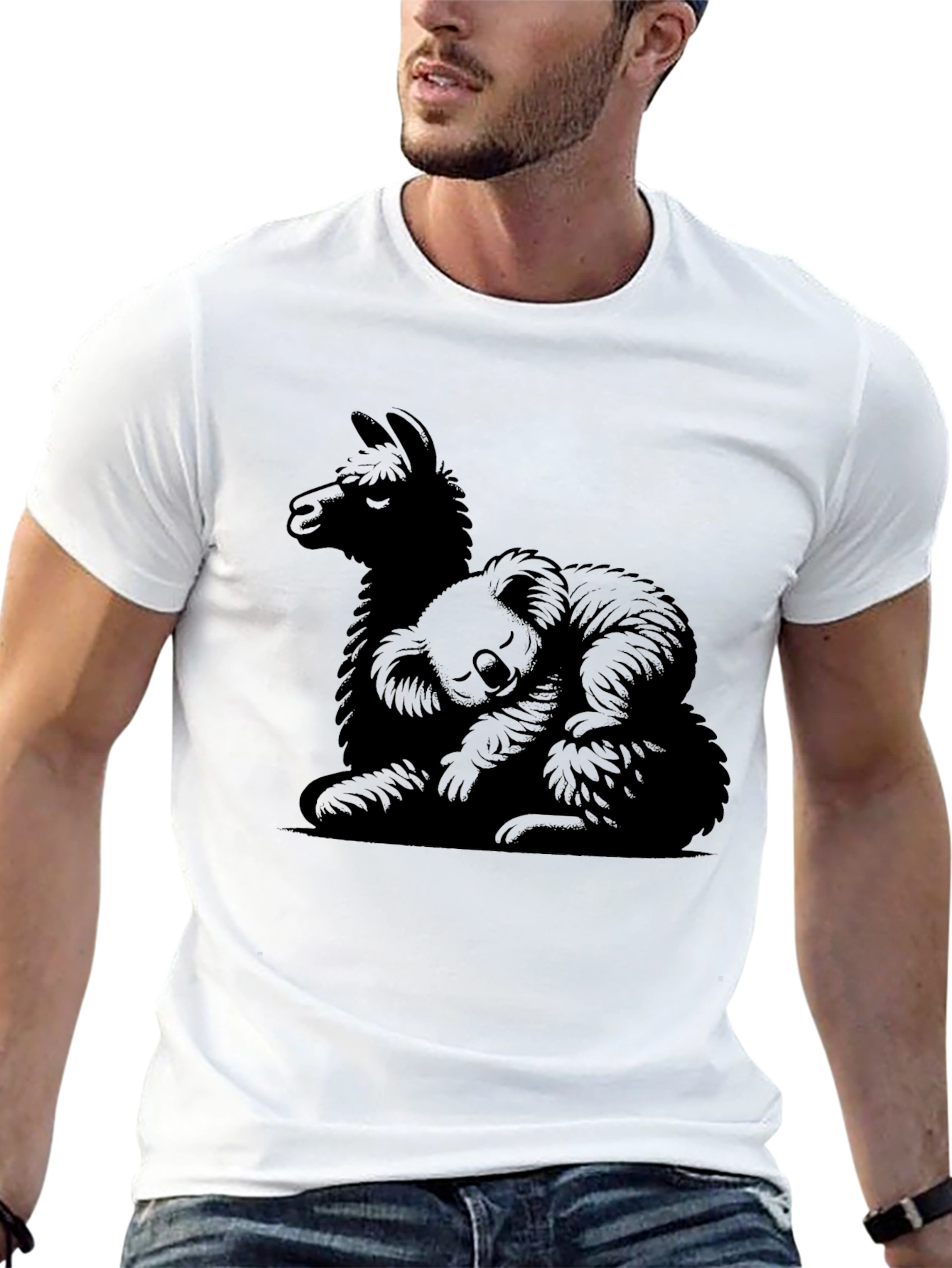 Llama & Koala Graphic Tee - Cozy Comfort