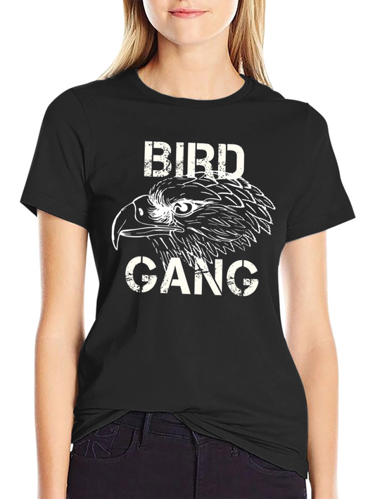 Bird Gang Graphic Tee - Stylish Mens Black T-Shirt