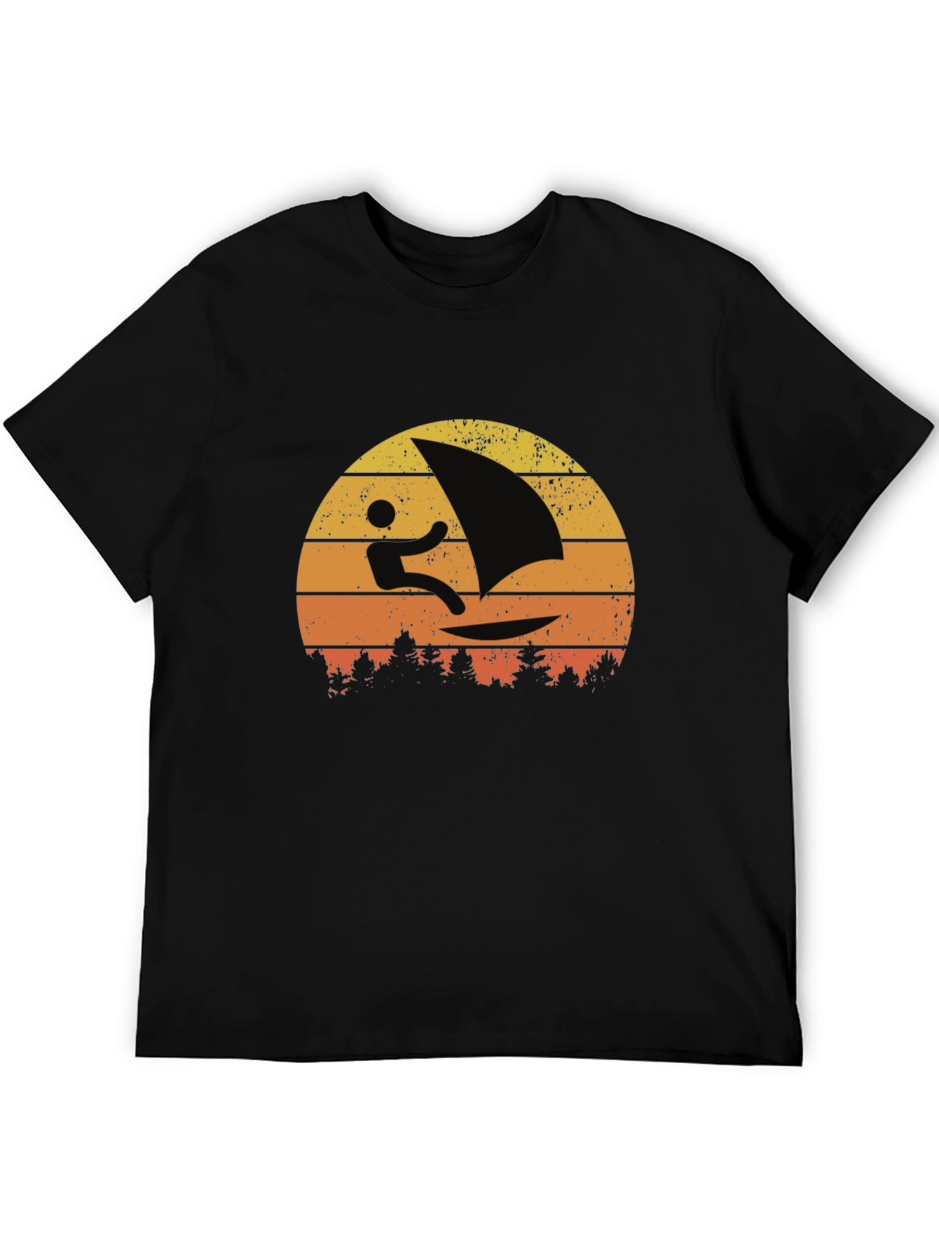 Retro Windsurfer Sunset T-Shirt