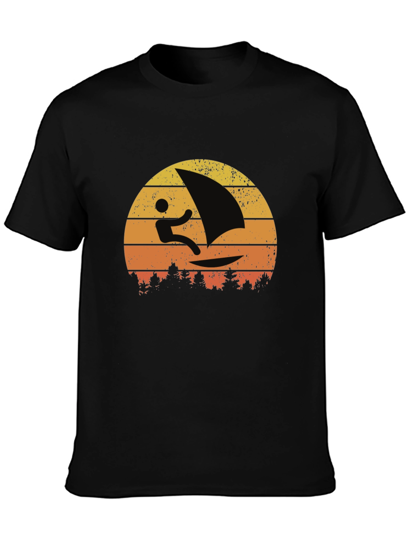 Retro Windsurfer Sunset T-Shirt