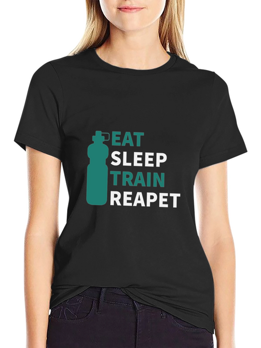Eat Sleep Train Repeat Graphic T-Shirt