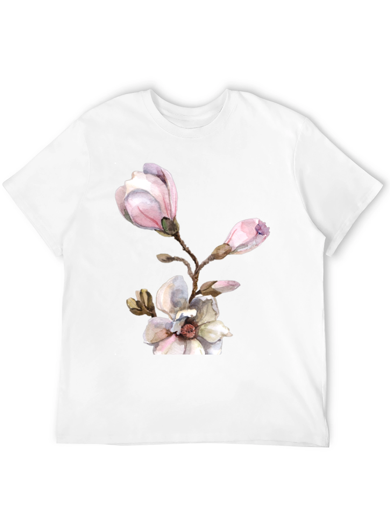 Floral Magnolia T-Shirt - Elegant Blossom Design