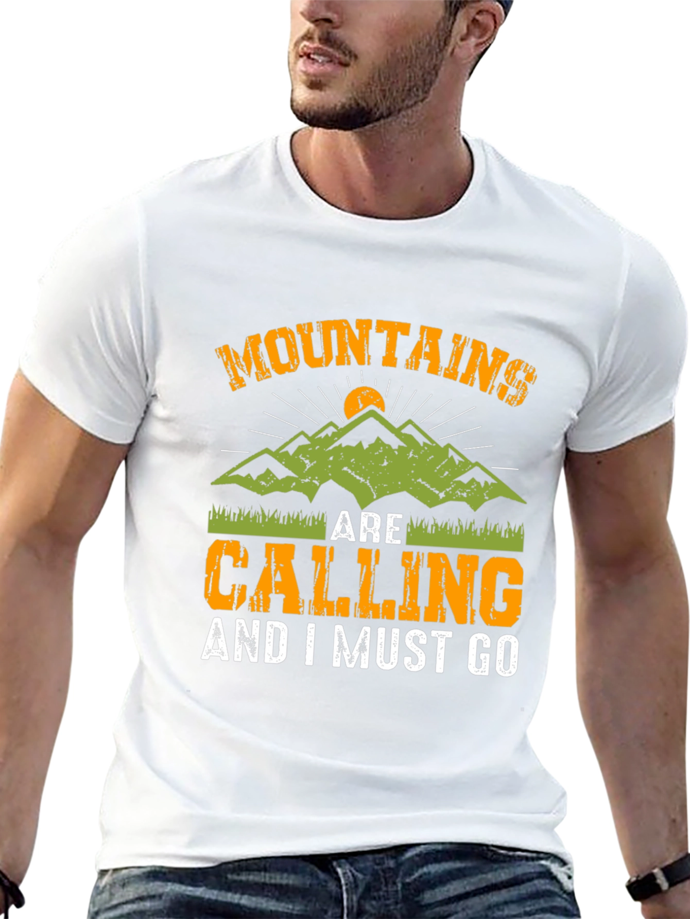 Mountains Are Calling Black T-Shirt