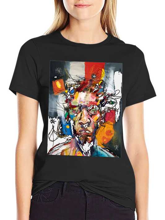 Abstract Art Portrait T-Shirt - Modern Graphic Tee