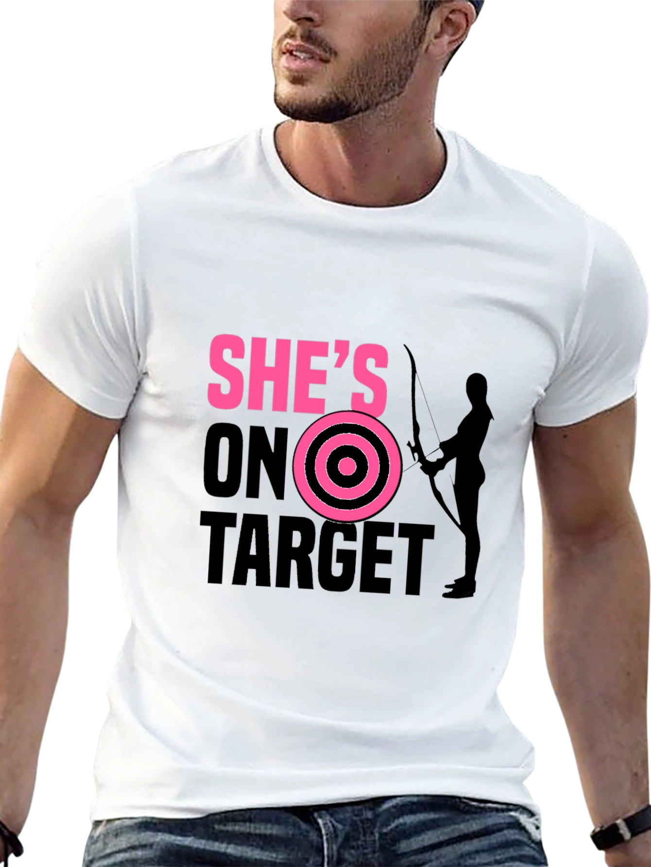 Shes On Target T-Shirt Archer Arrow Bullseye