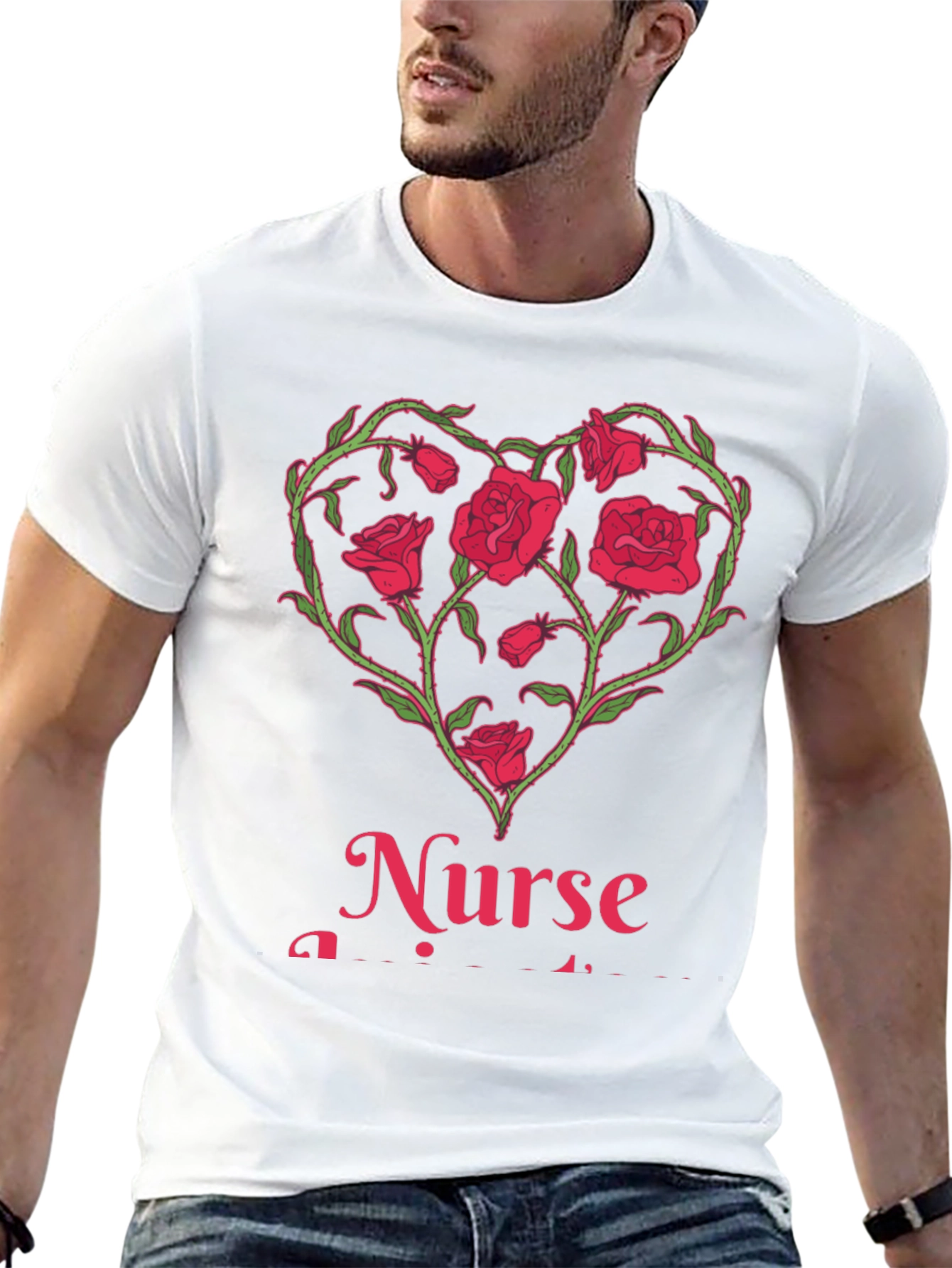 Nurse Heart Roses T-Shirt