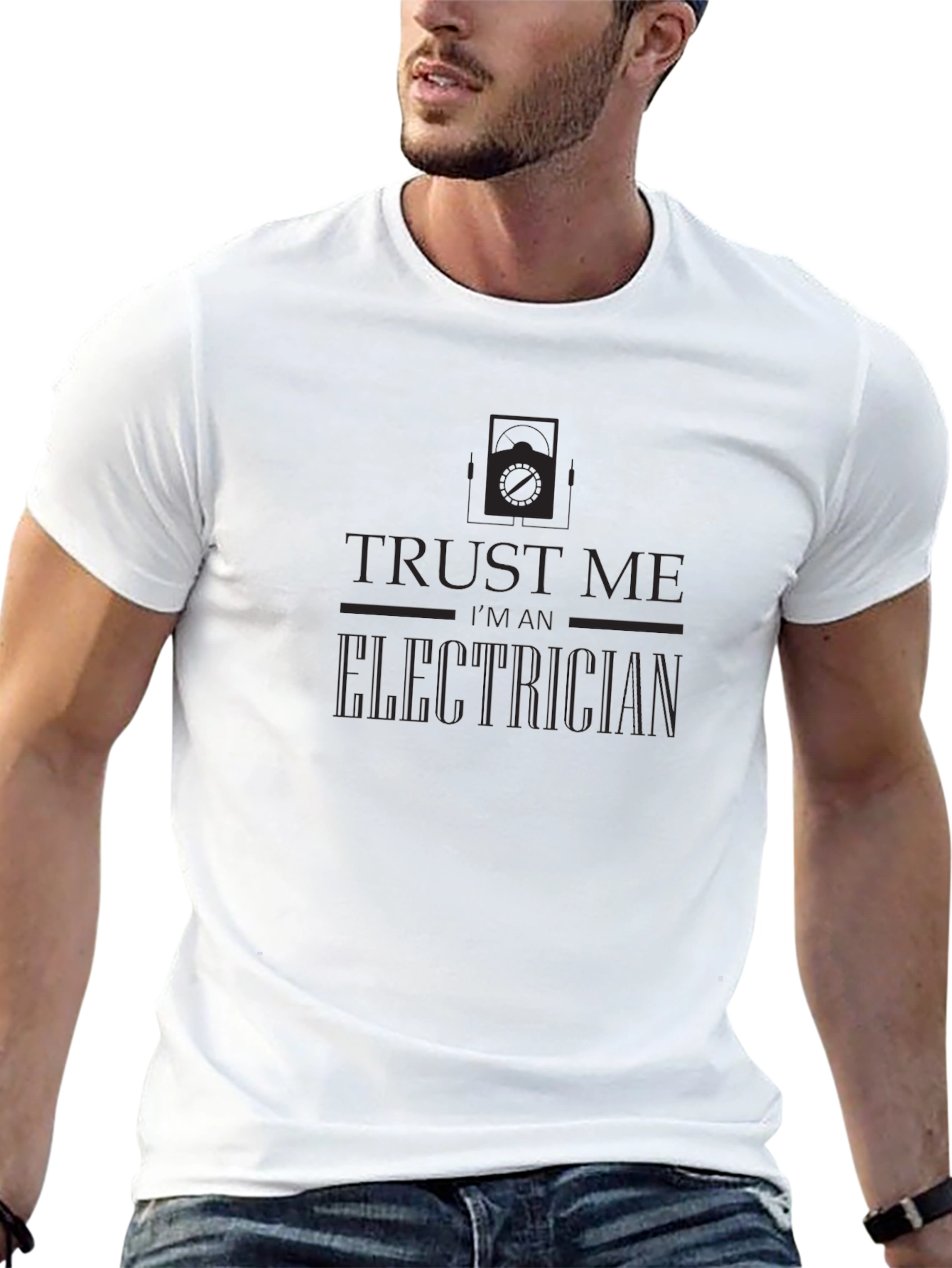 Trust Me Im An Electrician Black T-Shirt