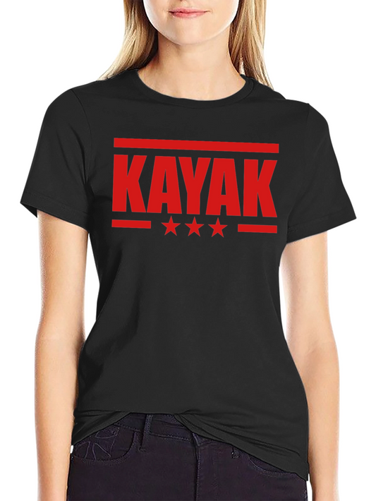 Kayak Graphic Tee - Black Cotton Blend