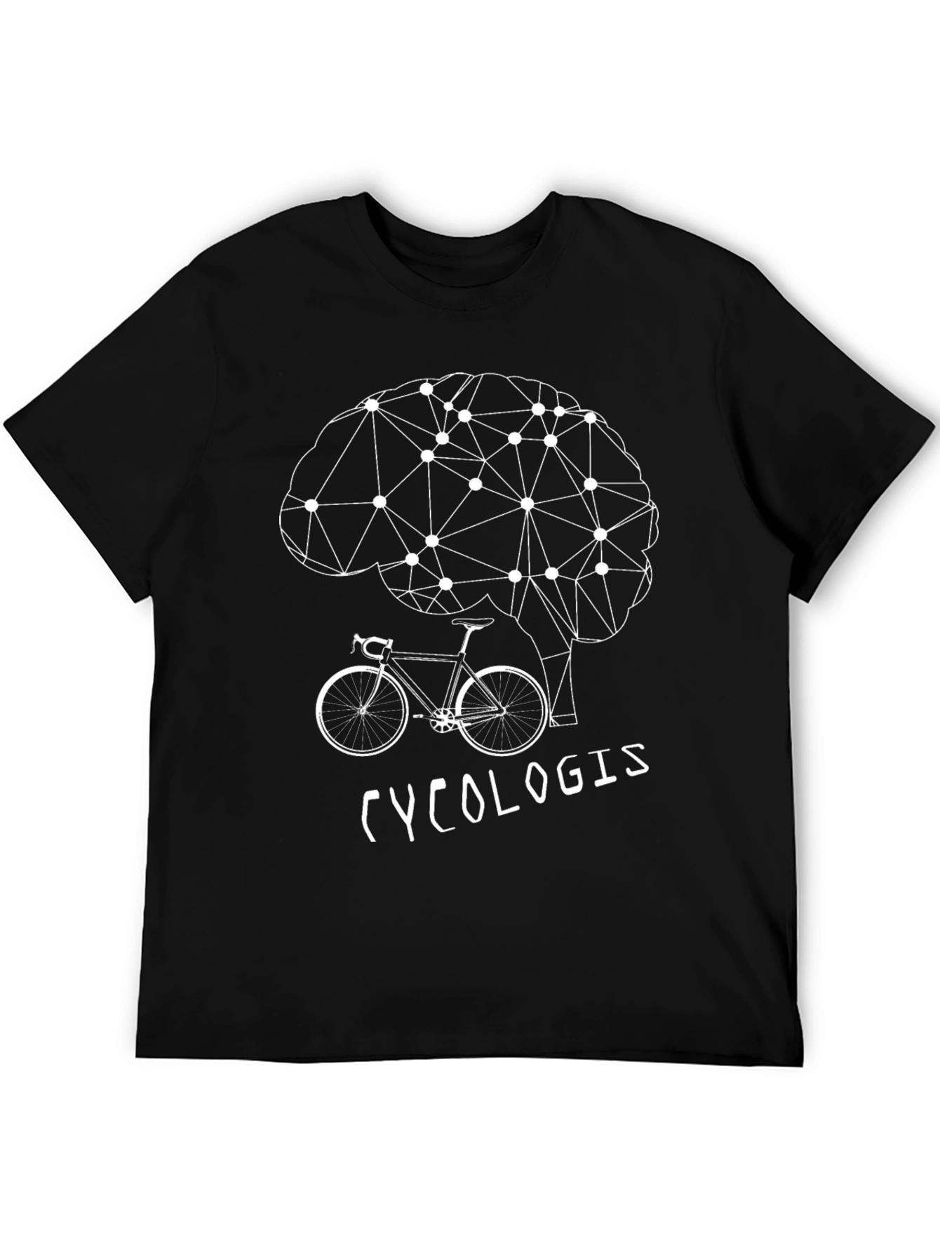 Cycologist Brain Bike Black T-Shirt